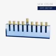 Apeloig Collection Menorahs Navy / No Oil Cups Acrylic Oil Menorah - (Choice of Colors)