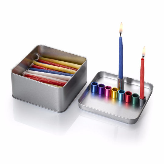 Thinking Out of the Box Menorah by Laura Cowan