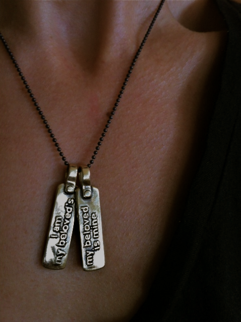 Marla Studio Necklaces I Am My Beloved Necklace For Two By Marla Studio - Silver or Bronze