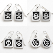 Emily Rosenfeld Earrings Sterling Silver Vignette Earrings by Emily Rosenfeld