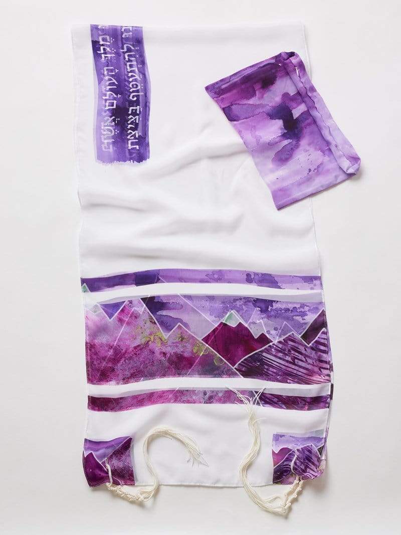 Advah Tallises Purple Mountain Tallit by Advah Designs