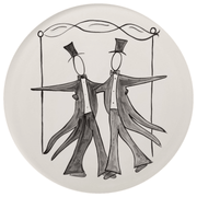 Suzaluna Serving Pieces Two Grooms Personalized Wedding Couple Under the Chuppah Plate