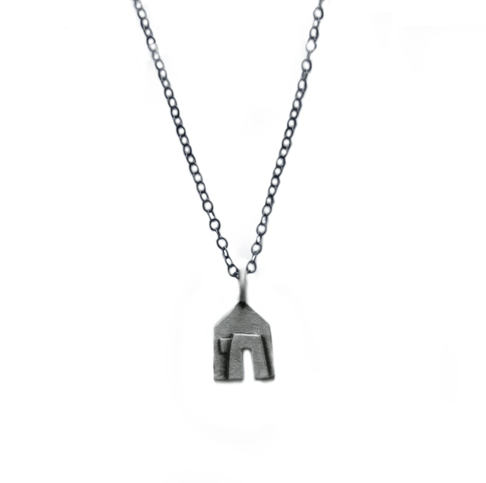 Emily Rosenfeld Necklaces Silver House and Chai Necklace by Emily Rosenfeld