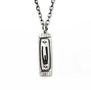 Emily Rosenfeld Necklaces Silver Men's Shin Mezuzah Necklace on Silver Chain by Emily Rosenfeld