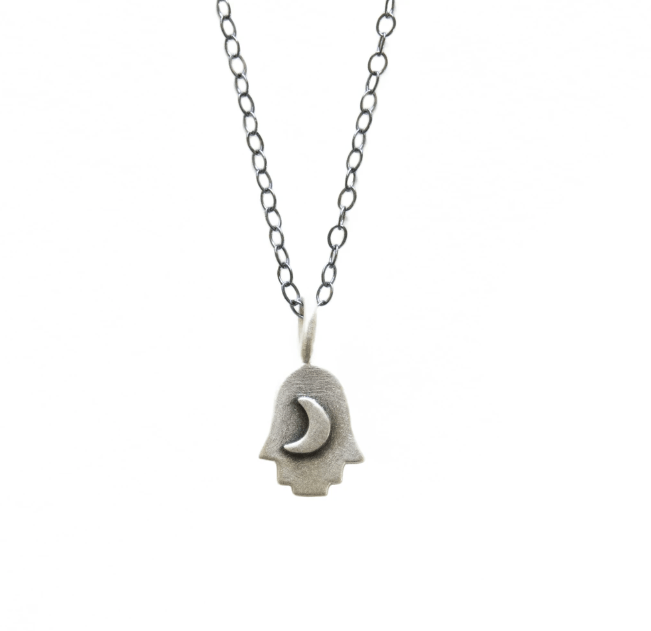 Emily Rosenfeld Necklaces Silver Hamsa Moon Amulet by Emily Rosenfeld