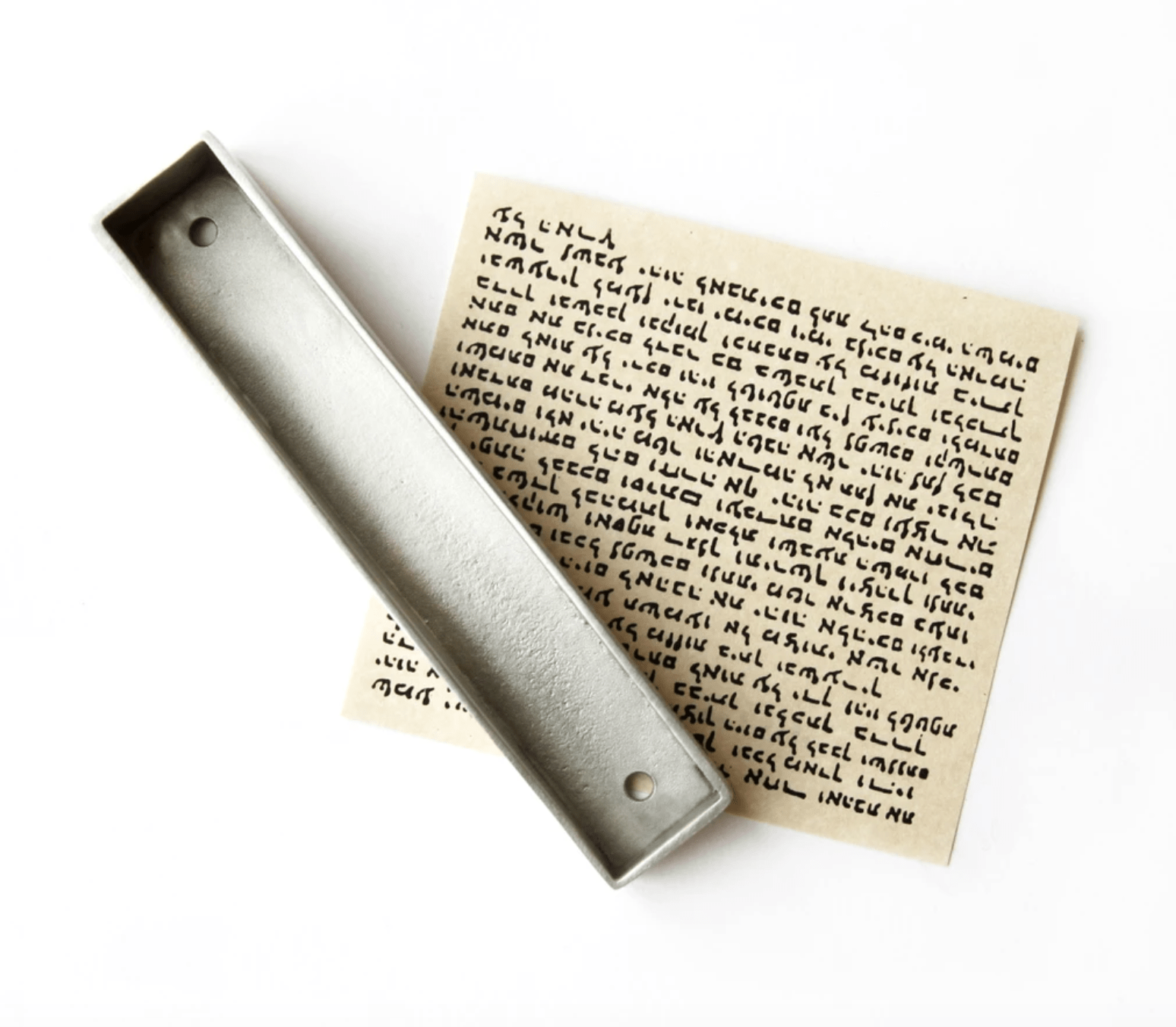 Emily Rosenfeld Mezuzah Pewter Deco Mezuzah by Emily Rosenfeld