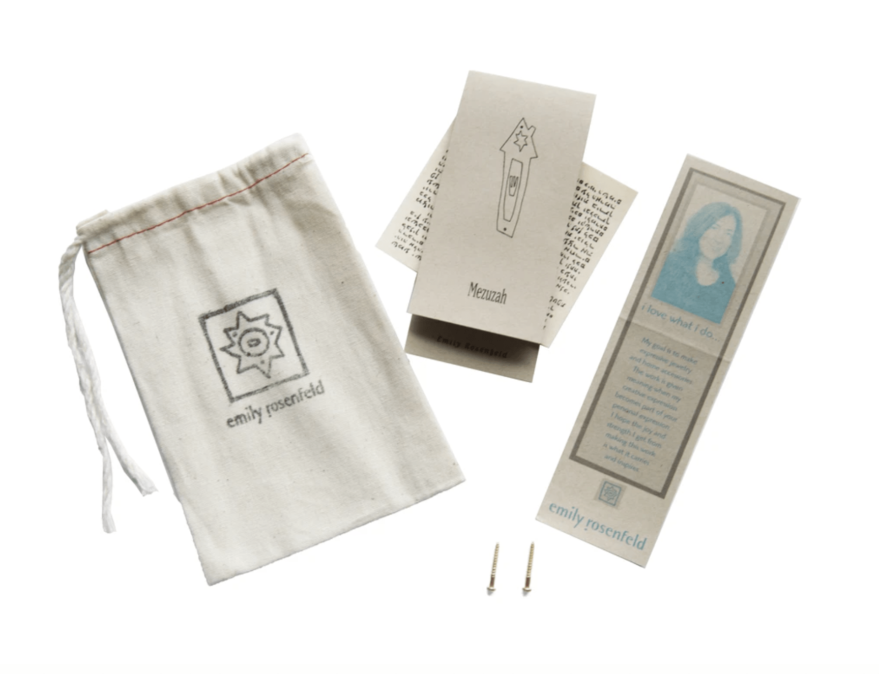 Emily Rosenfeld Mezuzah Default Scroll Mezuzah by Emily Rosenfeld