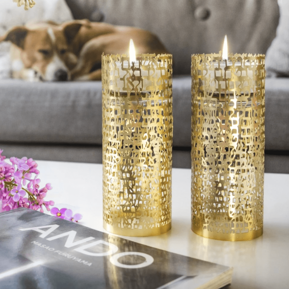 Hoshen Designs Candlesticks Woman of Valor Candleholders - Gold