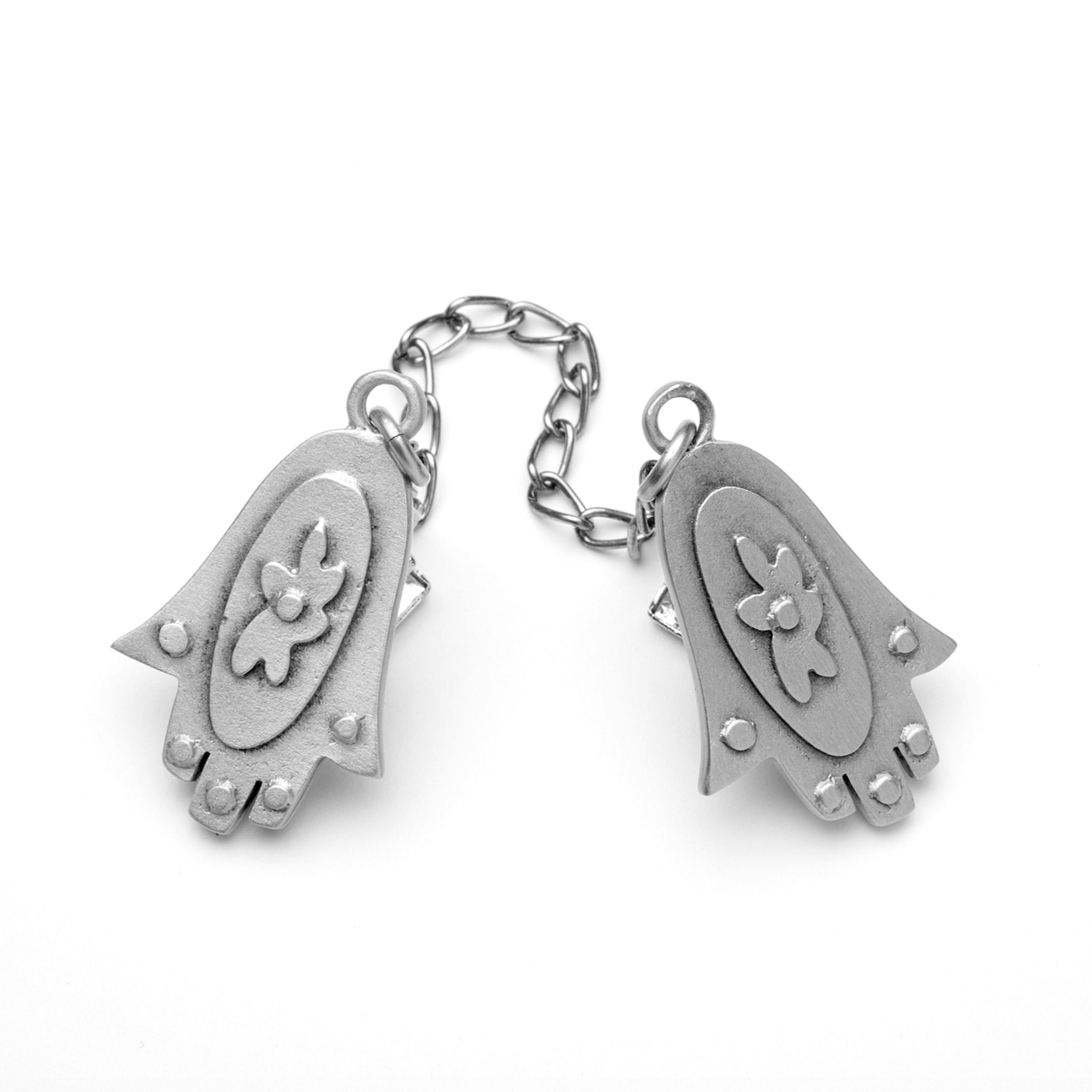 Emily Rosenfeld Tallis Silver Pewter Hamsa Tallis Clip by Emily Rosenfeld