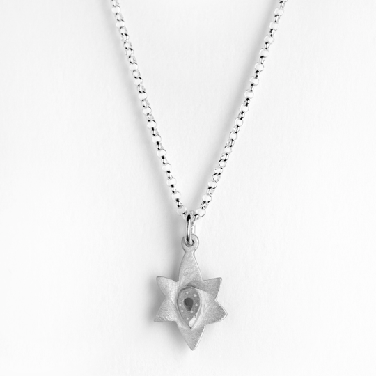 Sterling Silver Star of David Necklace by Emily Rosenfeld - Small or Medium