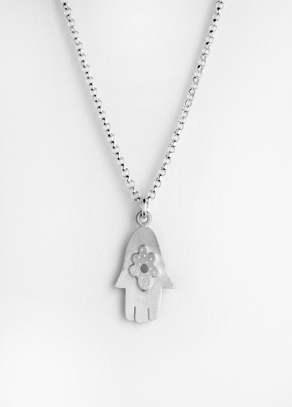 Emily Rosenfeld Necklaces Silver Mother & Daughter Hamsa Necklaces by Emily Rosenfeld