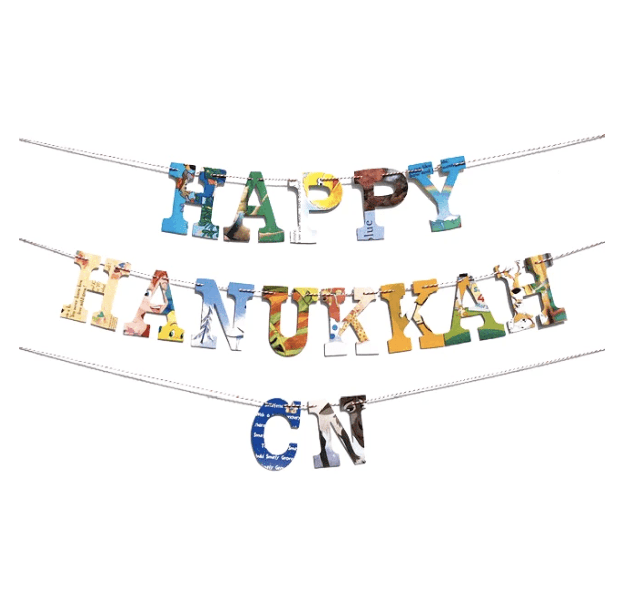 Attic Journals Decorations Phrase Garlands- Happy Hanukkah + C, N for alt. spellings