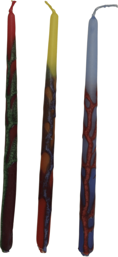 Other Candles Multicolor Safed Handcrafted Hanukkah Candles - Multicolor Premium