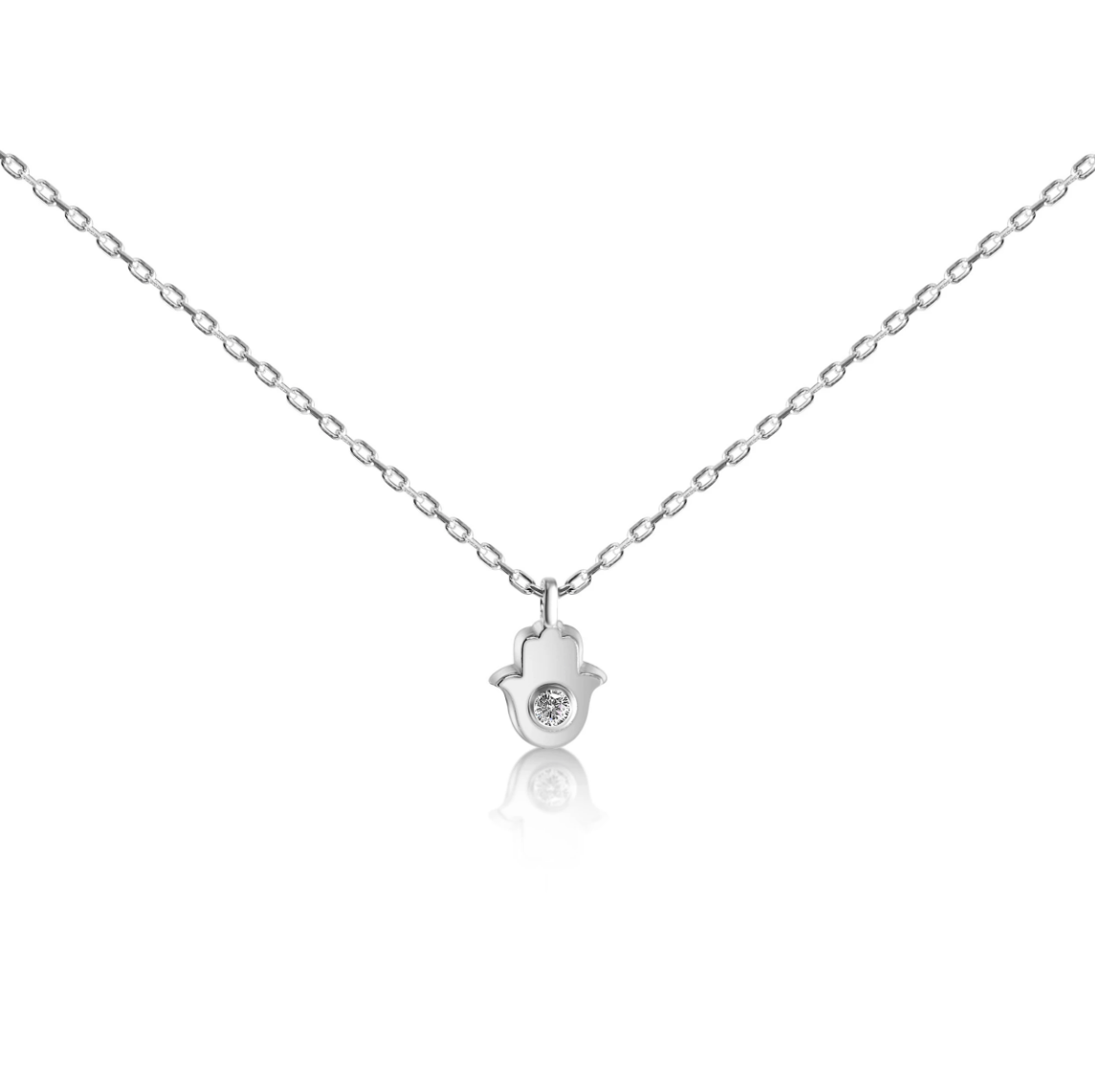 Alef Bet Necklaces Rose Gold Adorable and Tiny Hamsa Pendant - Rose Gold, Gold or Sterling Silver