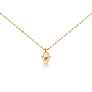 Alef Bet Necklaces Rose Gold Adorable and Tiny Hamsa Pendant - Rose Gold, Gold or Sterling Silver