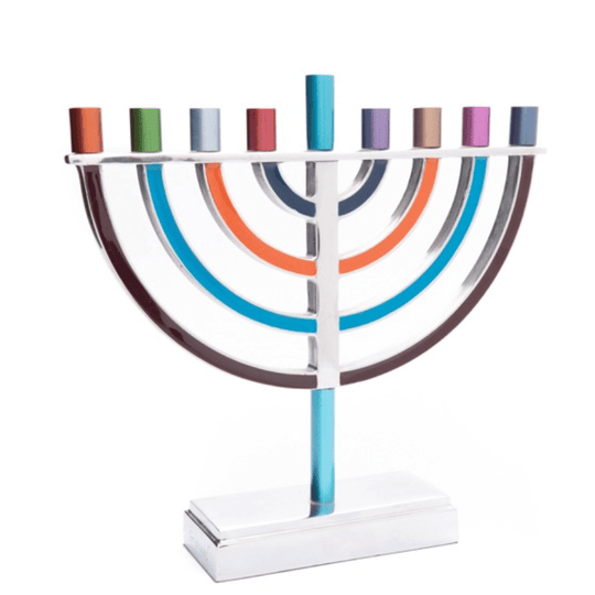Large Classic Menorah by Yair Emanuel - Multicolored