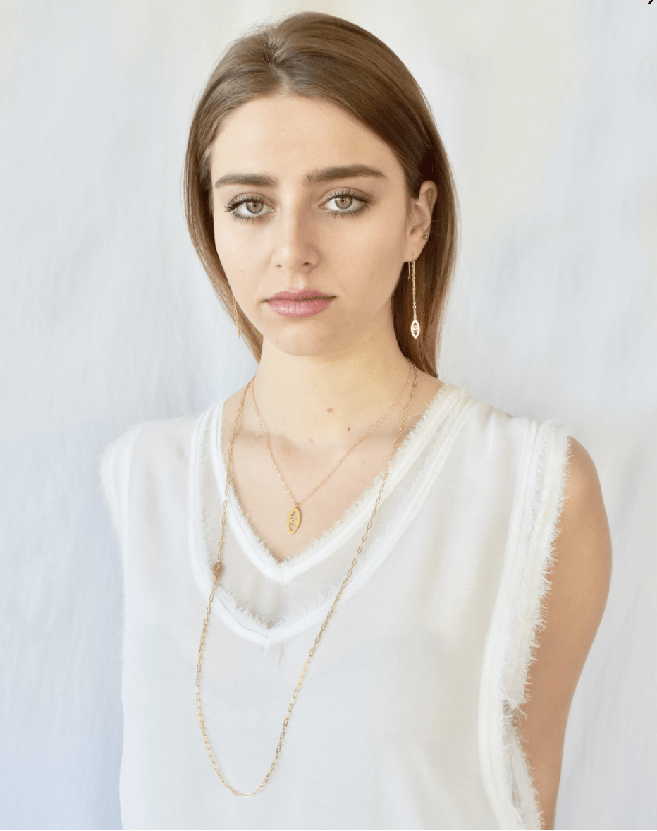Miriam Merenfeld Jewelry Necklaces Elle Eye Necklace - Silver, Gold or Two-Tone