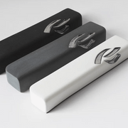 Yahalomis Mezuzahs Small Ceramic Mezuzah Case with Silver by Yahalomis - (Choice of Color)