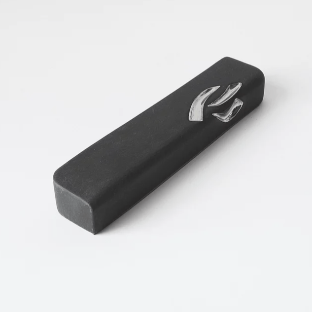 Yahalomis Mezuzahs Black Small Ceramic Mezuzah Case with Silver by Yahalomis - (Choice of Color)