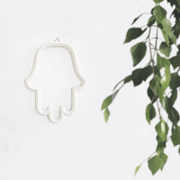 Yahalomis Wall Hamsas Ceramic Wall Hamsa - White or Grey