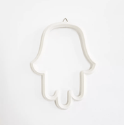 Yahalomis Wall Hamsas White Ceramic Wall Hamsa - White or Grey