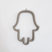Yahalomis Wall Hamsas Grey Ceramic Wall Hamsa - White or Grey