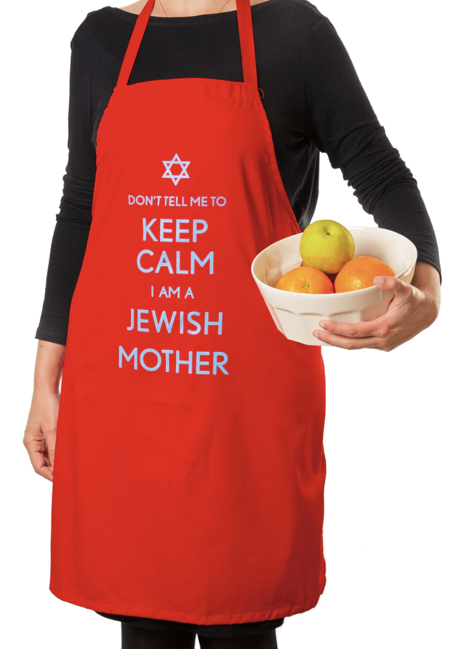 Barbara Shaw Aprons Blue Don't Tell Me to Keep Calm, I'm a Jewish Mother Apron - Red