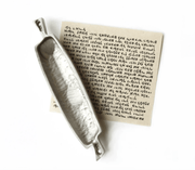 Emily Rosenfeld Mezuzahs Brass Feather Mezuzah by Emily Rosenfeld