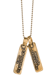 Marla Studio Necklaces I Am My Beloved Necklace For Two By Marla Studio - Silver or Bronze