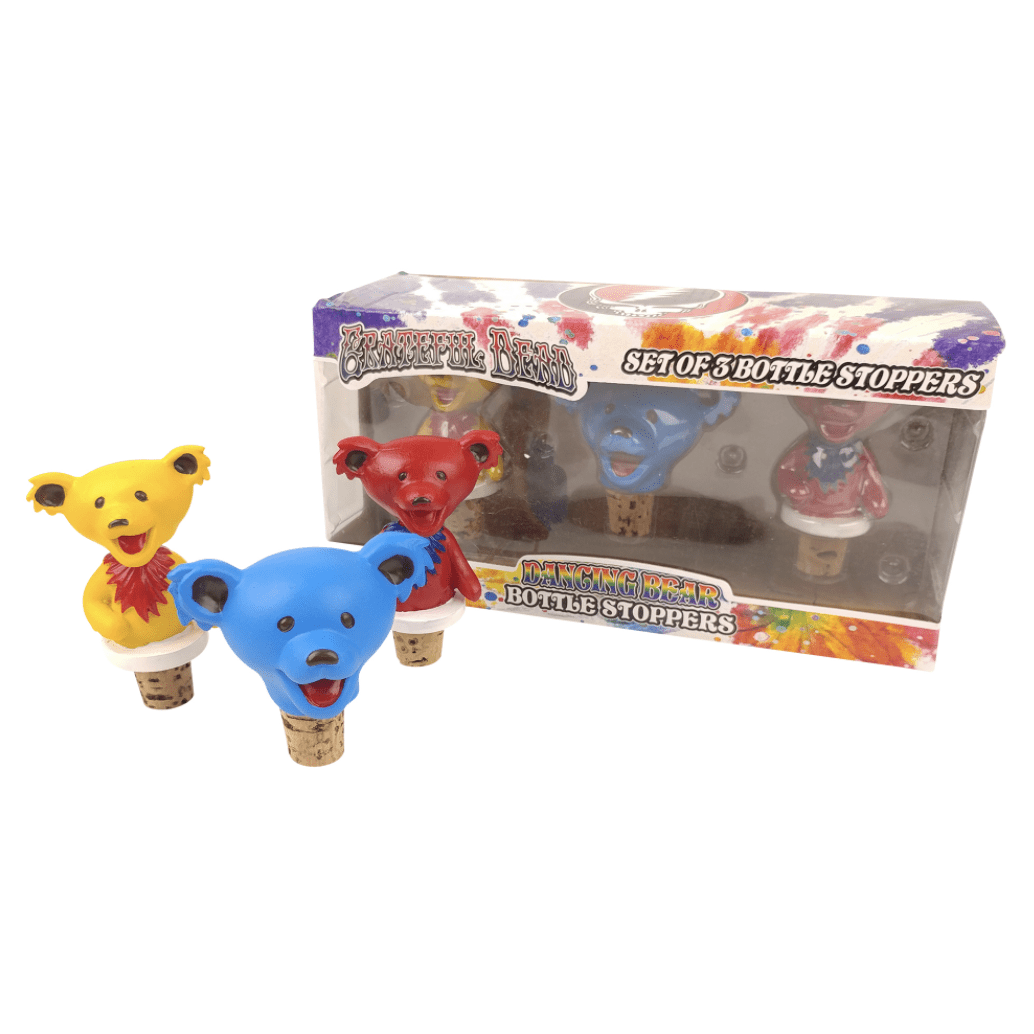 Kollectico Wine Accessory Grateful Dead Dancing Bears Bottle Stoppers - Set of 3