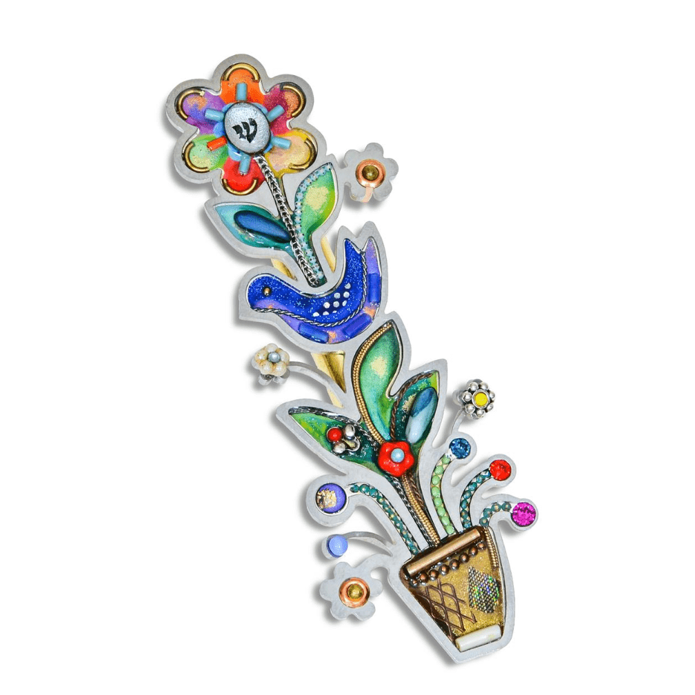 Seeka Mezuzahs Seeka Flower Pot Mezuzah