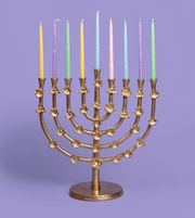 ModernTribe Menorahs Gold Floral Lily Menorah