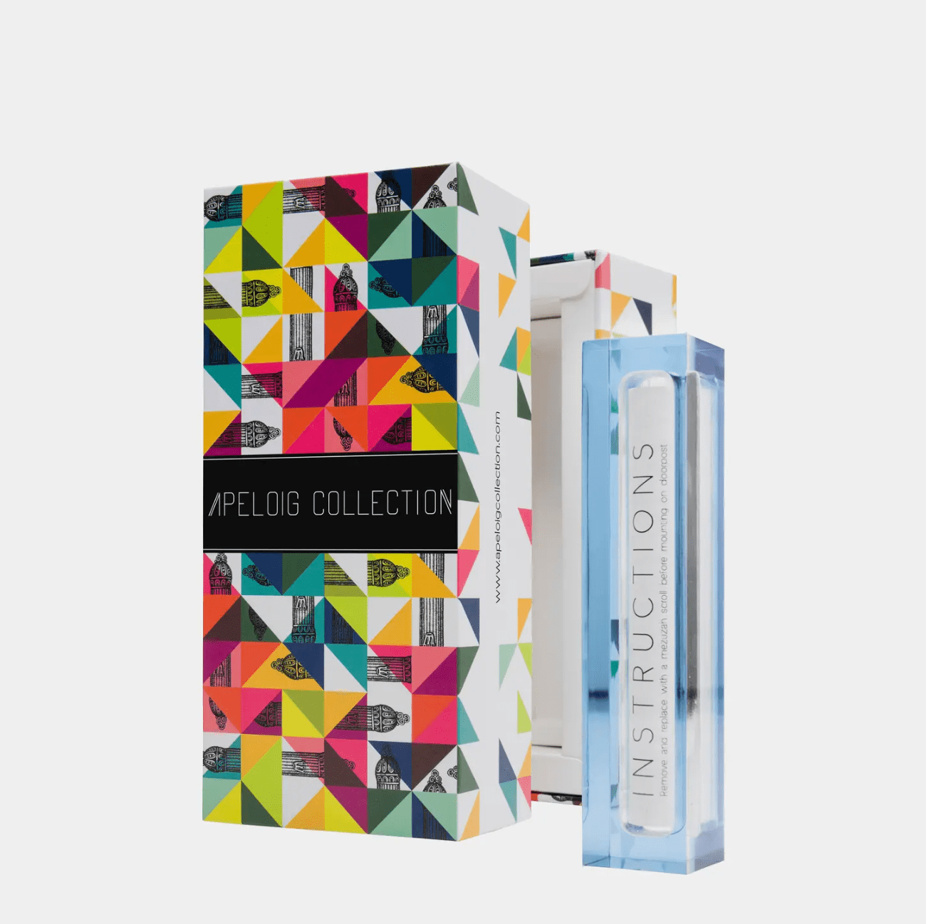 Apeloig Collection Mezuzahs Acrylic Mezuzah - Baby Blue