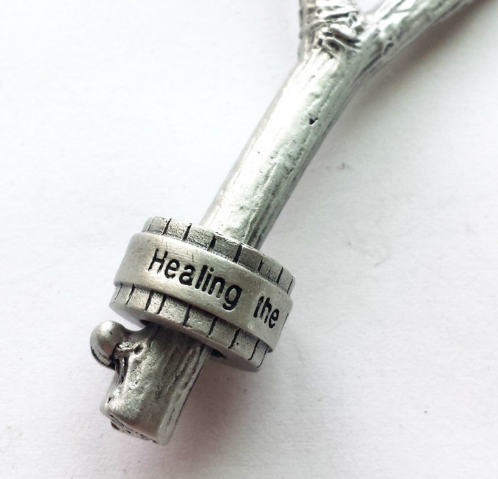 Emily Rosenfeld Keychain Default Tikkun Olam Prayer Wheel Keychain by Emily Rosenfeld