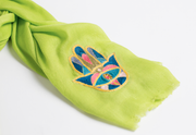 Bunai Scarves Lime Hamsa Cashmere Scarf - Lime Green