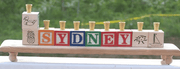 Naturally Wood Creations Menorahs Wooden Block Name Menorah
