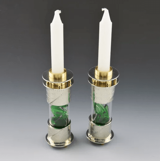 Joy Stember Candlesticks Round Wedding Shards Candleholders by Joy Stember