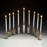 Joy Stember Menorah Modular Pewter Menorah by Joy Stember