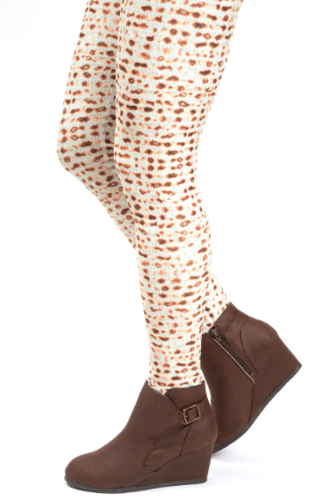 Midrash Manicures Leggings Matzah Print Leggings (Adult Sizes)