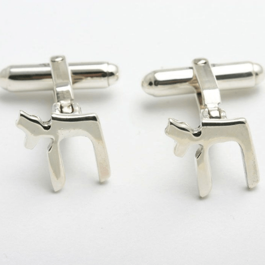Sterling Silver Chai Cufflinks