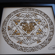 Glenn Grubard Designs Paper Cuttings Ani L'Dodi - I Am My Beloved's Wall Hanging by Glenn Grubard