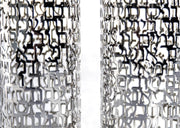 Hoshen Designs Candlesticks Shabbat Blessing Candleholders - White Gold