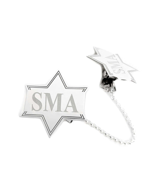 Star of David Personalized Tallit Clips - Sterling Silver