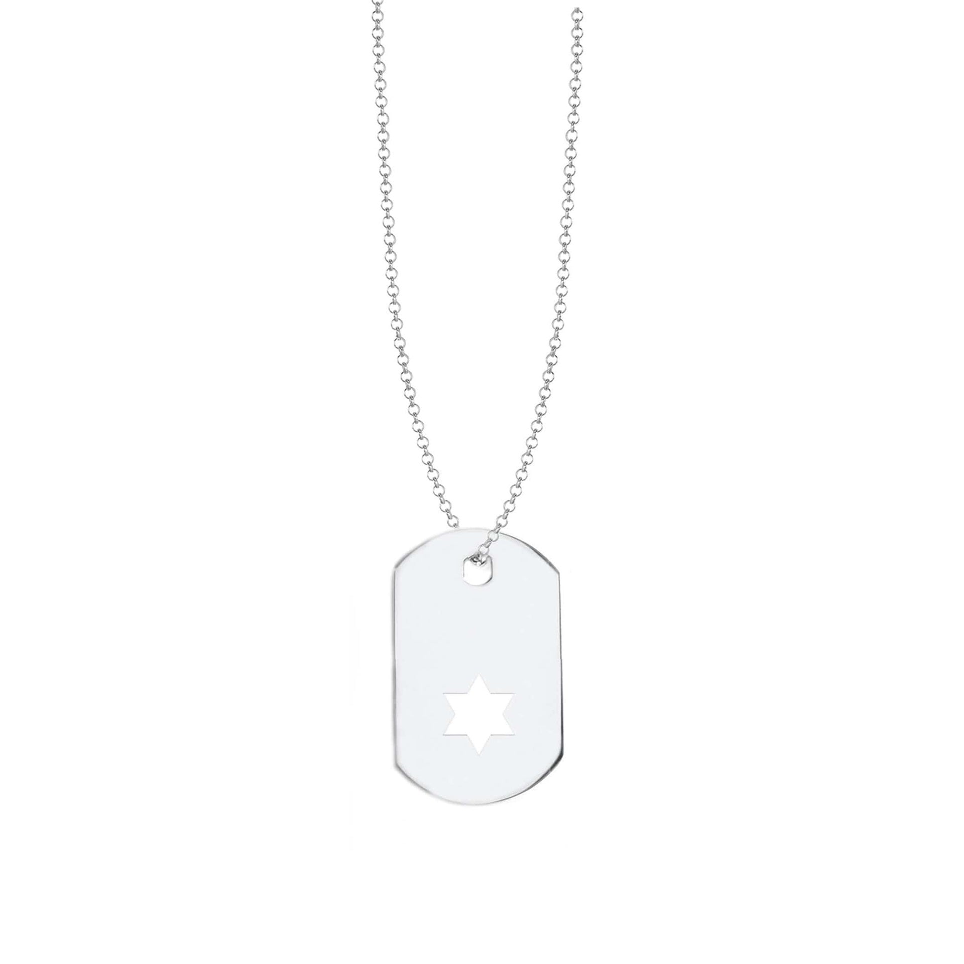 ModernTribe Star of David ID Tag Necklace