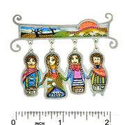 Seeka Brooches & Pins Steel Seeka Four Matriarchs Pin