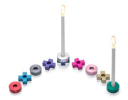 Laura Cowan Menorahs Multicolored Tic Tac Toe Menorah by Laura Cowan - (Choice of Color)