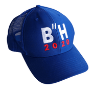Jeanette Kuvin Oren Hats Blue B”H Biden Harris 2020 Mesh Snapback Hat in English - 100% of Profits Donated