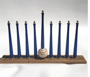 Baseballidays Menorahs Default Colored Bat Baseball Menorah