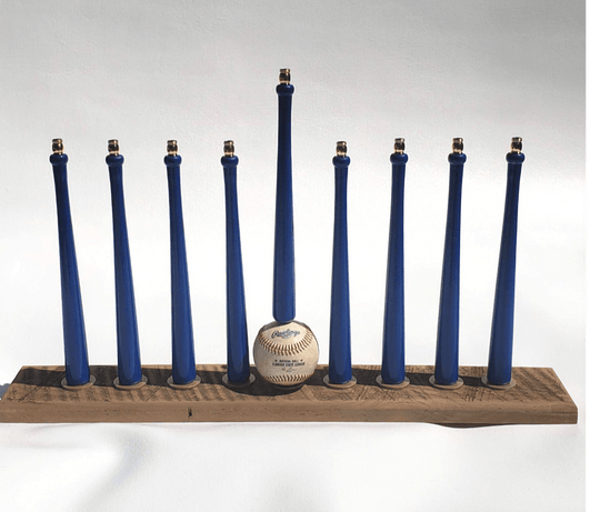 Colored Bat Baseball Menorah