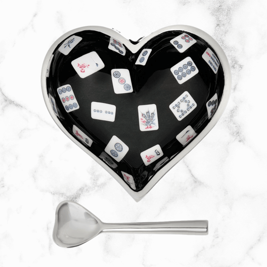 Mah Jongg Bowl with Heart Spoon
